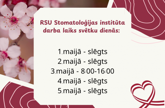 Darba laiks maija svētku dienās!